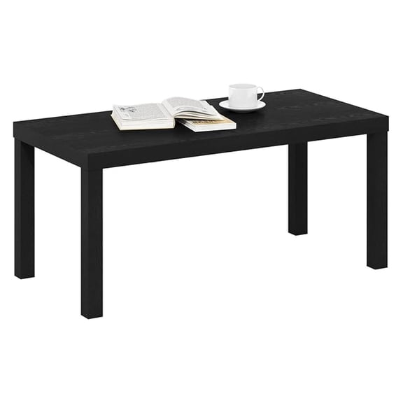 SONGMY CLASSIC Coffee Table, Modern Rectangle Coffee Table with 1.8 Inch Thick Tabletop, Side Table for Living Room, Home Office, Black