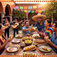 Round Table Mat Large 56 Pcs Mexican Paper Placemats, 13 Inch Cielito Lindo Placemats ...