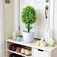 thumbnail image 4 of Artificial Bonsai Tree Small Potted Green Plant Realistic Flower Ball Desktop Ornament for Easter Spring Home Decor, 4 of 8
