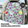 thumbnail image 5 of Fuzoiu Strawberry And Flowers Print 2 Pack Kick Mat Back Seat Protector With 3 Storage Pockets, Universal Car Seat Back Organizer For Kids Pets, Waterproof Backseat Protector For Most Car, 5 of 8