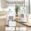 thumbnail image 3 of 2000 Sq.Ft Dehumidifier for Basement with Drain Hose, 30 Pint/D Quiet Dehumidifiers for Home Large Room Bedroom Bathroom, Intelligent Humidistat, 3 Modes, 24H Timer, Auto Defrost, 3 of 9