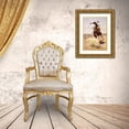 thumbnail image 3 of Russell, Charles Marion 14x18 Gold Ornate Wood Framed with Double Matting Museum Art Print Titled - A Bad Hoss, 3 of 4