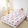 thumbnail image 3 of Erosebridal Cute Bow Knot Full Size Sheets For Girl,Football Sport Games Ball Theme Kids Bed Sheets 4pcs, 3 of 6