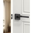 thumbnail image 3 of Matte Door Handles Interior Knurled Privacy Door Handles Heavy Duty Door Lever for Bedroom or Bathroom Reversible Keyless for Left Right Handed Doors AM, 3 of 7