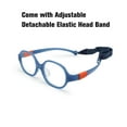 thumbnail image 5 of Kids Optical Glasses Rounded Square Frame TR90 Size 41 Elastic Strap Retainer Flexible Bendable Boys Girls 2-3Y, 5 of 6