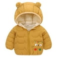 thumbnail image 2 of ATOGUTA Baby Boys' Outerwear Jackets & Coats Fleece Down Jacket with Hood Winter Thick Warm Outerwear Yellow, Size 12M-5T, 2 of 5