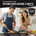 thumbnail image 4 of Granitestone 20 Pc Pots and Pans Set Non Stick, Pots and Pans Ceramic Cookware Set with Square Pan, Pot and Pan Set with Bakeware/Utensils, Non Stick Pots and Pan Set, Oven/Dishwasher Safe, Black, 4 of 10