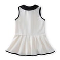 thumbnail image 6 of Spazoro Girls Cute Dresses, Color Block Collared Sleeveless Soft & Comfy Casual A-Line Dress for School White Size 1-2 T, 6 of 9