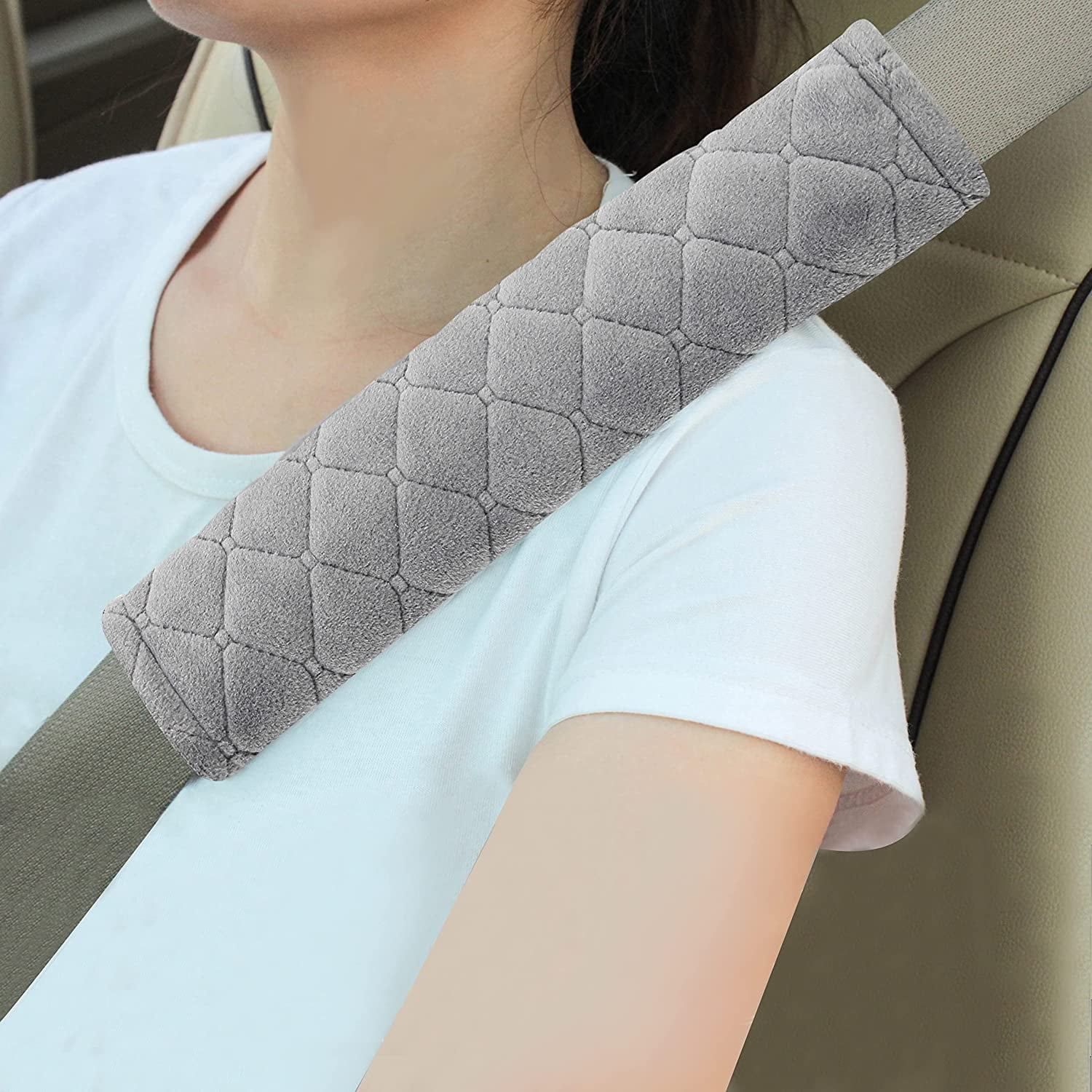 Copri Cintura di Sicurezza Auto 1pc Fashion Bowknot Universal Car Safety  Seat Belt Cover Soft Plush Shoulder Pad Styling Cinture Di Sicurezza  Protettive Protezione per Cintura Sicurezza ( Color : 10 ) 