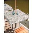 thumbnail image 2 of Outdoor Table Cloth with Umbrella Hole and Zipper, Gray Paisley Floral Waterproof Square Tablecloth 54"x54", Farmhouse Spring Summer Flowers Washable Table Cover for Outside Party Patio Picnic, 2 of 8