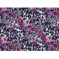 thumbnail image 2 of Zelouf Print On Charmeuse  , Sewing, DIY, Crafts Fabric by the Yard, 639 Purp/fush, 10 Yard, 2 of 2