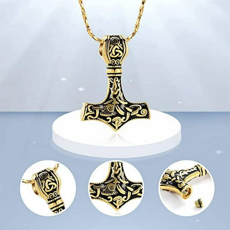 Thor's hammer clearance urn necklace