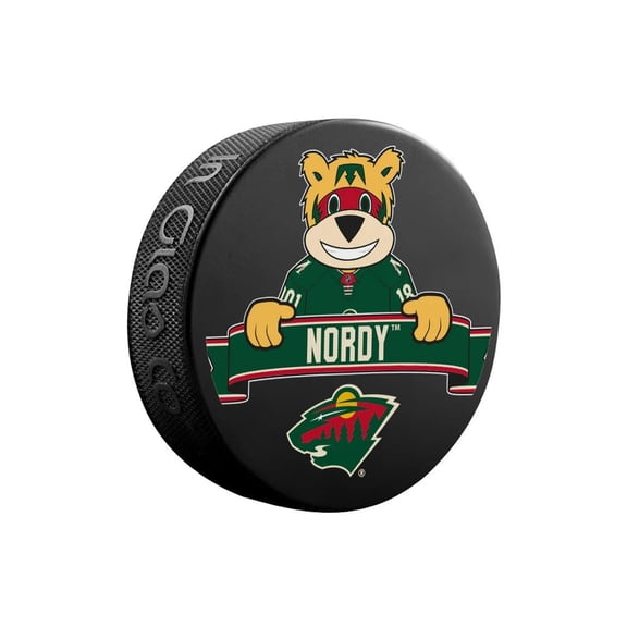 Nordy Wild Mascot Officially Licensed Hockey Puck