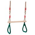 thumbnail image 5 of Columpio de trapecio con anillos de plástico para gimnasio interiores Verde Sunnimix Juguetes para columpios al aire libre, 5 of 5