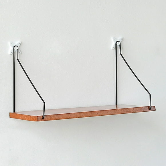 Labymos Rustic Wall Mount Shelf with Metal Brackets Storage Shelves Room Decor for Kitchen Living