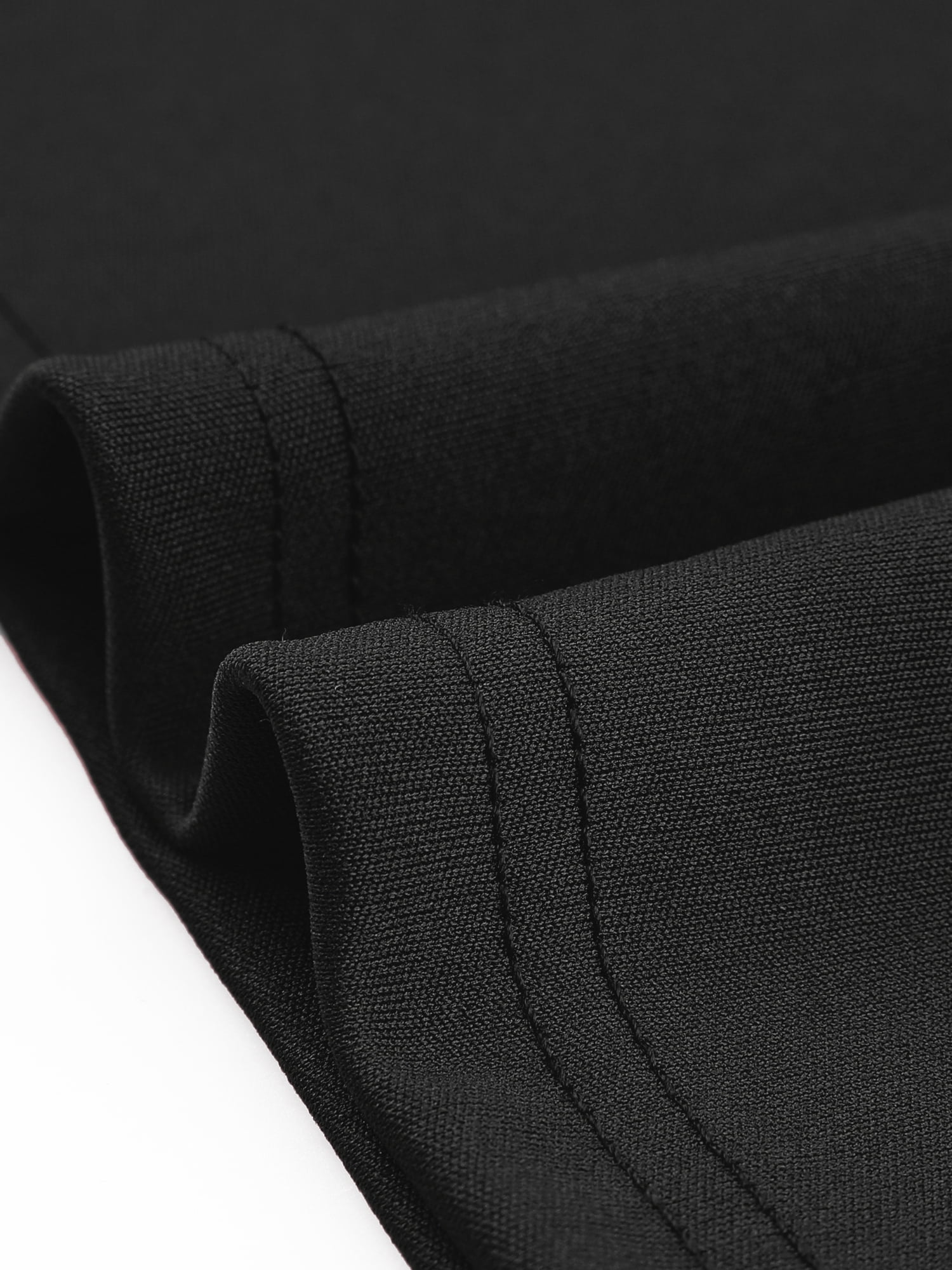 Unique Bargains Women Plus?Size Long Sleeve Round Neck Cut Out Front Fitted T-Shirts 4X Black