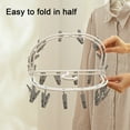 thumbnail image 4 of vnanda Clothing Hanger with Multiple Clips Folding Drying Rack for Small Clothes Multi-functional Space-saving Clothing Hanger with Clips for Bras for Socks, 4 of 8