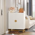 thumbnail image 3 of Tribesigns Narrow Shoe Cabinet with Doors and Adjustable Shelves White Wood Shoe Organizer Cabinet, 3 of 6