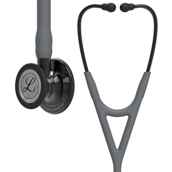 3M Littmann Cardiology IV Stethoscope, High Polish Smoke Chestpiece, Gray Tube, Smoke Stem, 6238