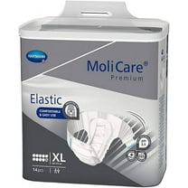 MoliCare Premium Elastic 10D Briefs, Unisex, Heavy Absorbency, X-Large, 14 Count