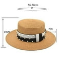thumbnail image 2 of Prolriy Panama Hat Men Fedora Hats Womens Sun Hat Summer Travel Sun Hat Korean Version of The Big Brim Hat Outdoor All Sun Hat Fisherman Hat Sun Hats for Women Yellow, 2 of 2
