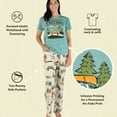 thumbnail image 6 of Lazy One Women's Pajama Set, Short Sleeves with Cute Prints, Relaxed Fit, Road Trip, National Parks, 6 of 7
