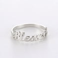 thumbnail image 2 of Fashion Stainless Steel Letter Ring, Blessed Birthday Gift, Holiday Gift, Womens Fashion Jewelry, 2 of 4