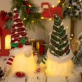 thumbnail image 2 of AlliLit 2024 muñeca navideña trineo elfo esquí Gnomo con luz Led adornos navideños para el hogar Navidad 2024 Año Nuevo 28cm, 2 of 5