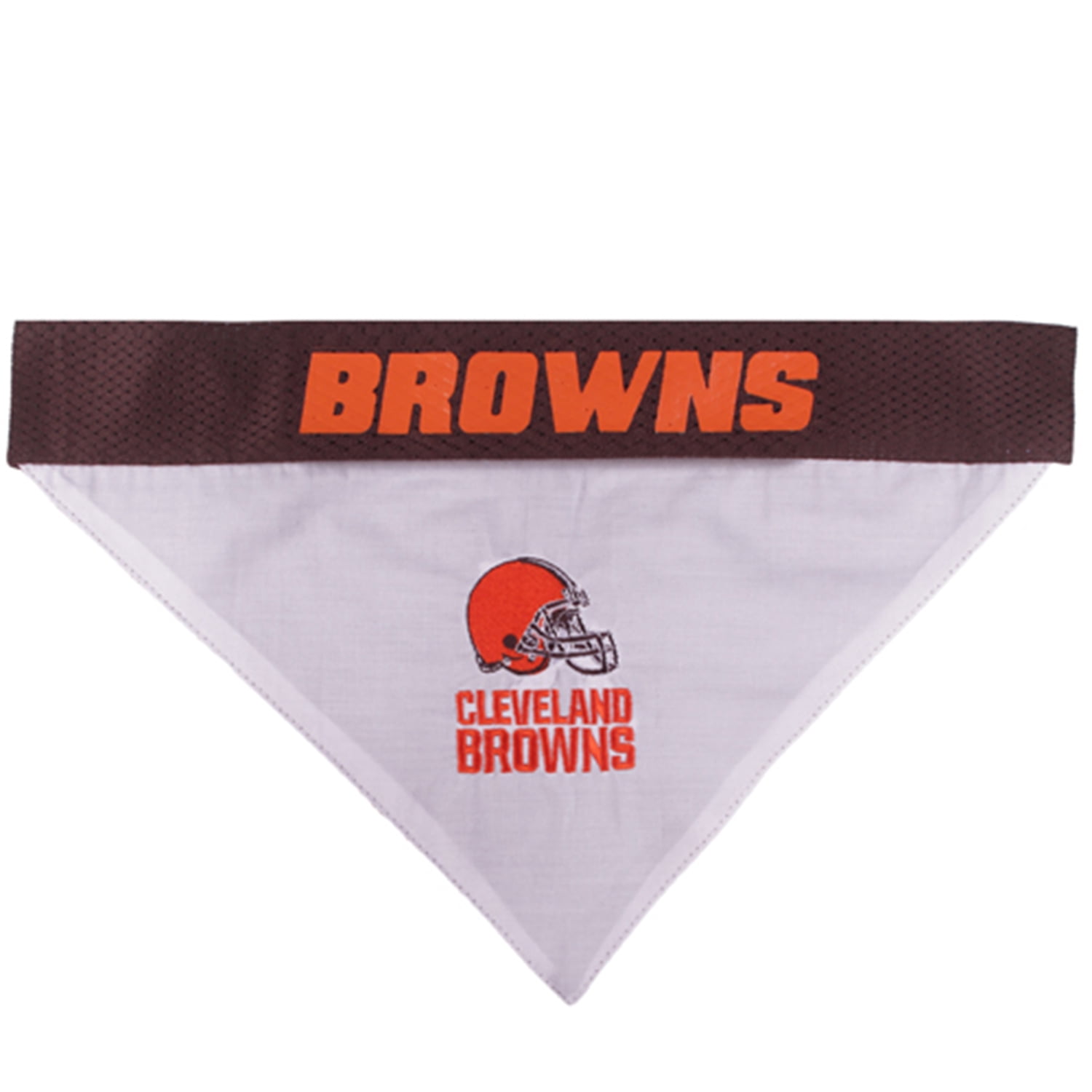 Pets First Nfl Cleveland Browns Reversible Bandana -Home & Away Mesh & Premium Embroidery For Dogs & Cats