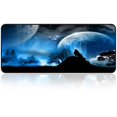 thumbnail image 2 of Qisan Large Gaming Mouse Pad Extended Size Mousepad for Computer Desktop PC Laptop 31.5"x11.8"x0.15" Keyboard Pad Desk Pad with Anti-Slip Rubber Base Large Desk Mat for Keyboard and Mouse-Wolf & Moon, 2 of 4