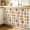 Beige, Terracotta, Sage, Sand, variant on Cartoon Animals Cabinet Curtains 28"W x 35L, Lion Tiger Monkey Rabbit Pig Bear Black Under Sink Skirt for Bathroom Vanity Kitchen Self Adhesive, Dust-Proof Privacy Curtain for Closet Shelves Laundry