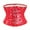 Red, variant on Steel Boned Waist Trainer Corset for Women with Zipper and Hook Closure Full Body Girdle