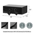 thumbnail image 3 of Caja de regalo negra GoooodGift de 25 x 19 x 9 cm con cierre de cinta, 3 of 7