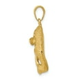 thumbnail image 2 of Pendentif Charme Sautant Bar Poisson en Or Jaune 14k Finition Texturée Polie, 2 of 4