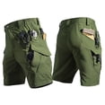 thumbnail image 6 of hlysgo Men's Cargo Shorts Lightweight Stretch Ripstop Hiking Work Shorts Waterproof Casual Shorts with Multi Pockets Army Green,L, 6 of 6