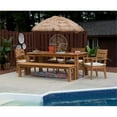 thumbnail image 6 of Afuera Living Contemporary Outdoor 18" Teak Wood Dining Bench in Natural Oil, 6 of 7