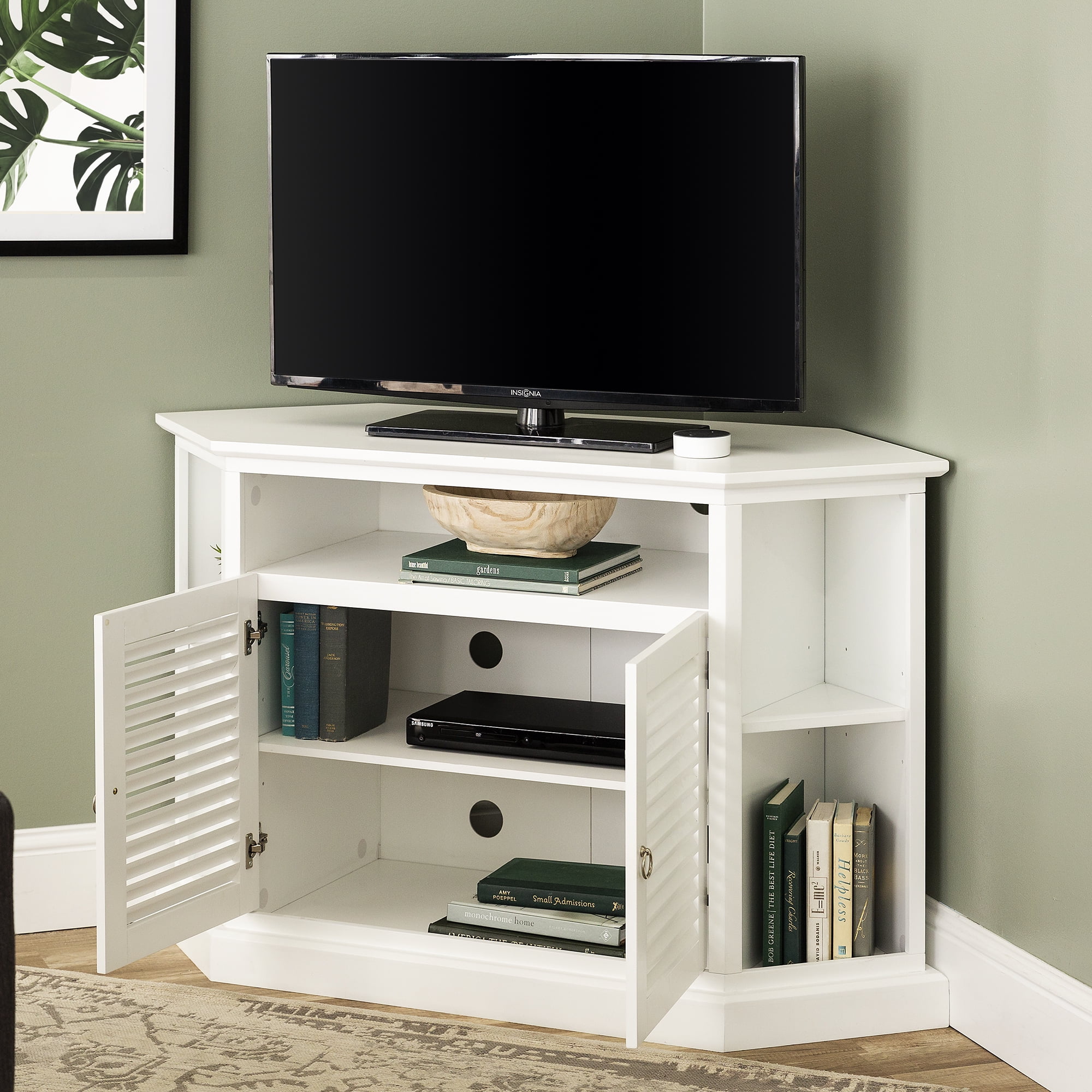 Tv white corner unit discount