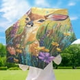 thumbnail image 6 of Fawn Among Purple Flowers Umbrellas for Sun Auto Open Close UV50+ Waterproof 5-Fold Compact Fiberglass Frame, 6 of 6