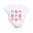 thumbnail image 1 of Mujeres Pantalones Cortos de Manga Corta Impresa Floral Cuello Redondo Superior / Camisa Poliéster, Blusa Casual de Moda para el Uso Diario Del Hogar, 1 of 5