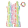 thumbnail image 3 of 3-10 Years Leotard For Girls Gymnastics with Scrunchie Racerback Style Soft Fabric Athletic Wear, 3 of 10