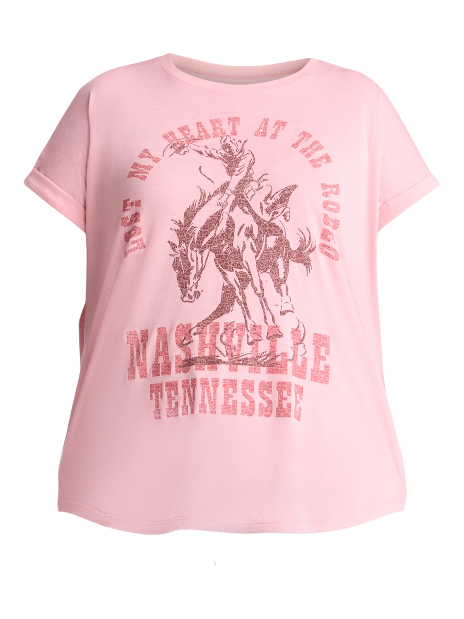 Terra & Sky Women's Plus Size Nashville Graphic Tee, Sizes 0X-4X