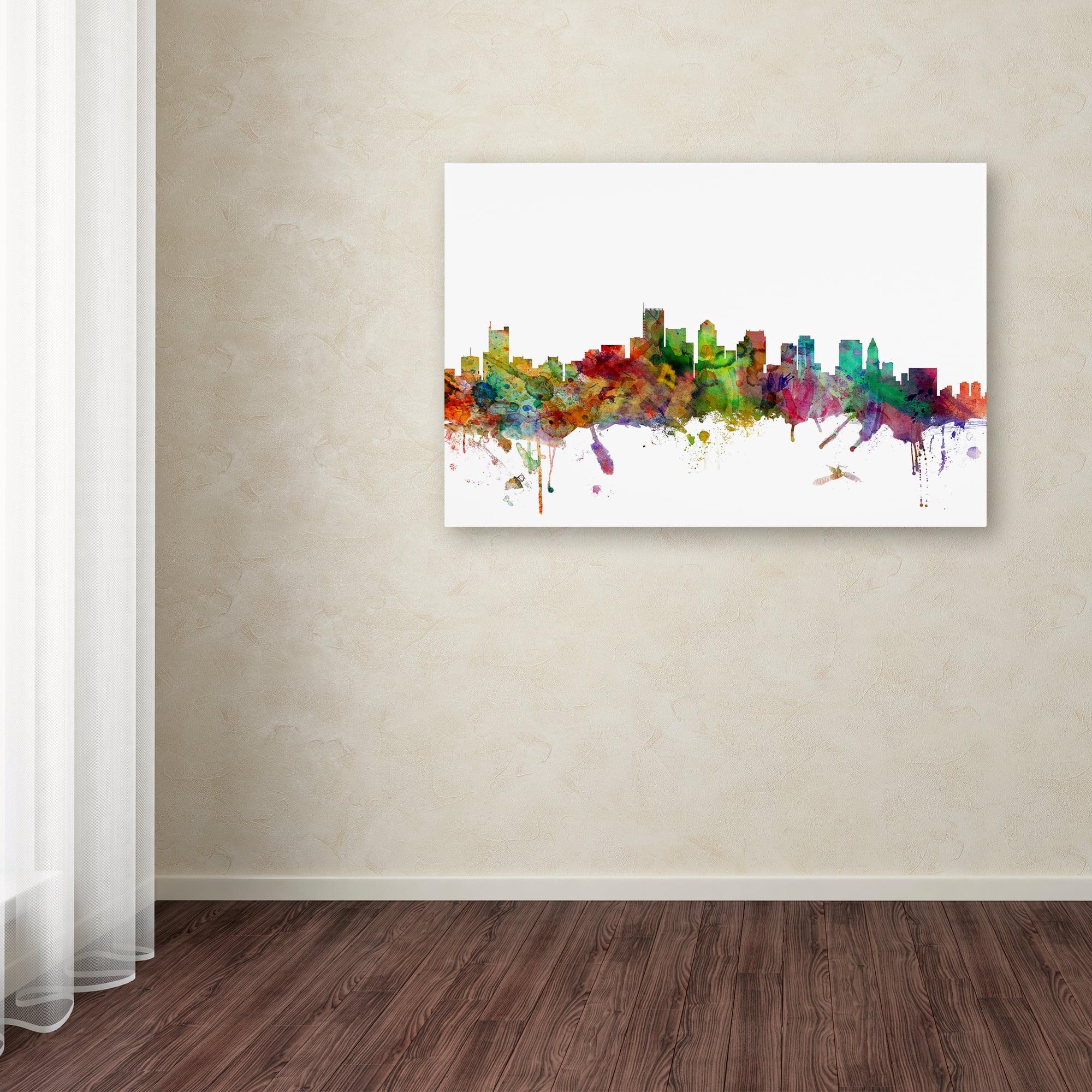 Michael Tompsett 'Boston Massachusetts Skyline' Canvas Art