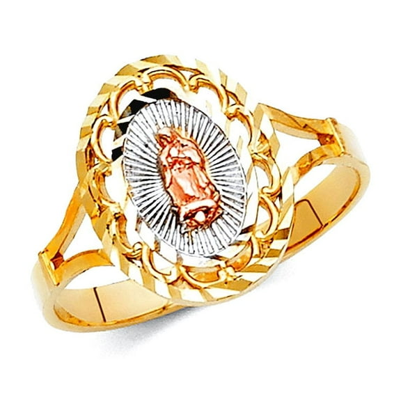 14k Yellow Gold Guadalupe Ring Size 7 Ring for Women - 2.3 Grams