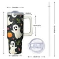 thumbnail image 2 of 30oz Halloween Tumbler with Straw and Lid Skeleton Candy Travel Coffee Tumbler Cup with Handle for Halloween Birthday Gifts, 2 of 5