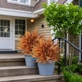 thumbnail image 5 of Cadancy Artificial Fern Plants for Outdoor Garden Decor Fake Foliage Bush Stake Yard Landscape Decoration Autumn Style Potted Greenery Home Patio Lawn Pathway Ornament, 5 of 9