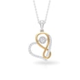 thumbnail image 3 of Rosec Jewels Lab Created Diamond Heart Necklace with Infinity (Ef-Vs Quality) - Love Pendant Necklace for Valentines Day, 18K Yellow Gold, 3 of 7
