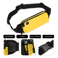 thumbnail image 2 of Riñonera Deportiva Impermeable Unisex, Color Amarillo, 2 of 4