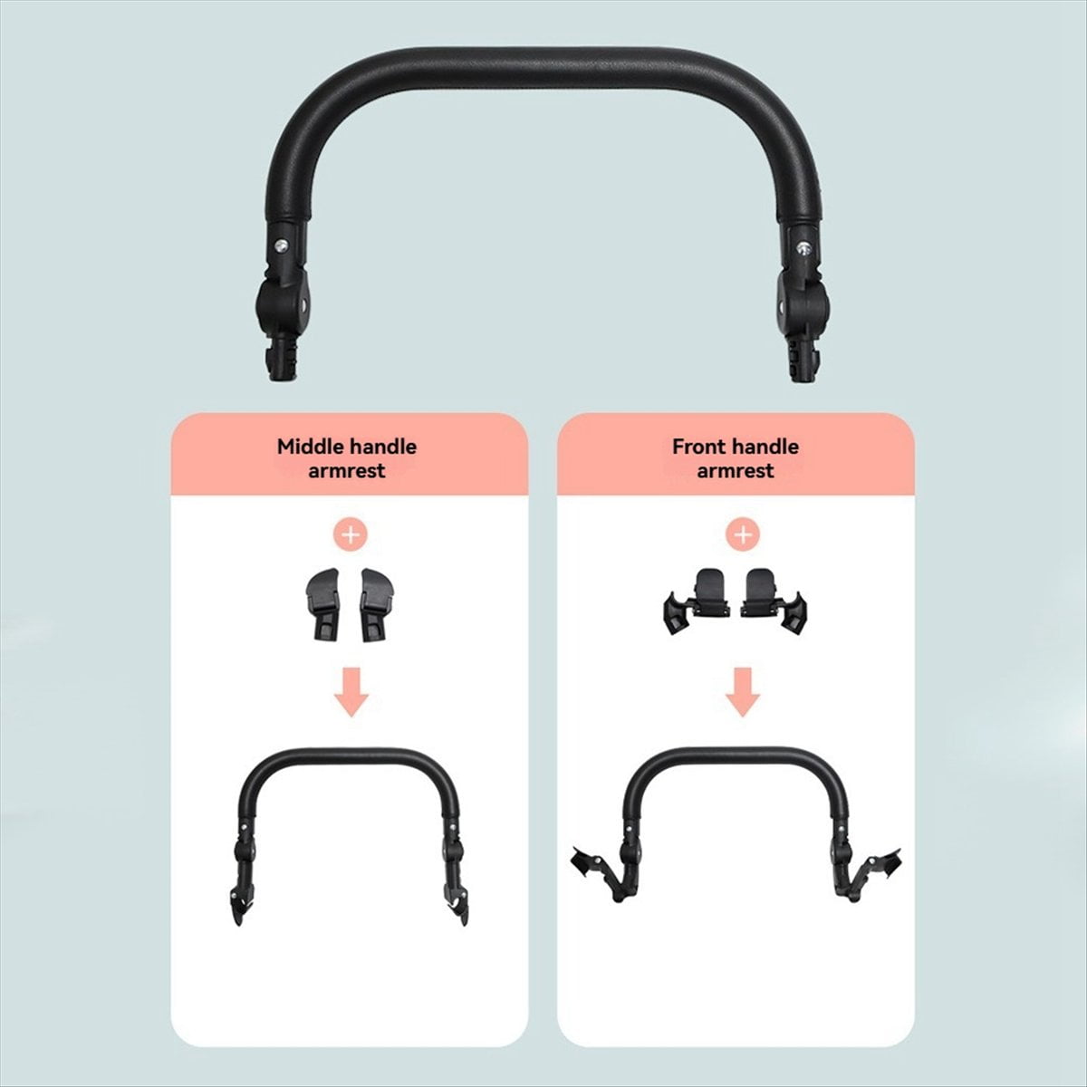 Stroller Bumper Bar Armrest Stroller Accessories Adjustable Handlebar for YOYO/ Baby Pushchair Front armrest