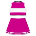 thumbnail image 5 of DPOIS Kids Girls Sleeveless Cheerleading Dress Crop Top with Pleated Skirt Set, 5 of 6