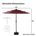 thumbnail image 2 of COSIEST 10FT Solar LED Patio Umbrella with Crank Lift,8-Rib Aluminum Outdoor Umbrella for Garden/Pool, 2 of 8